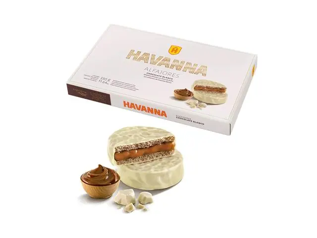 Caixa Alfajores de Chocolate Branco Havanna 6 Unidades