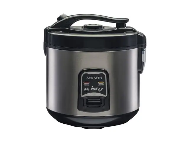 Panela Elétrica de Arroz Agratto 6 Xícaras Preto e Inox 400W