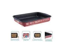 Assadeira Retangular F2 Rochedo Viva Sabores Revestida - 0