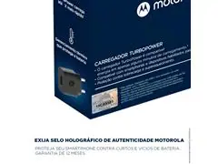 Carregador de Parede Motorola Turbo Power 20W Micro USB - 5