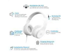 Fone de Ouvido Motorola Moto XT 120 com Microfone e Som HD Branco - 4
