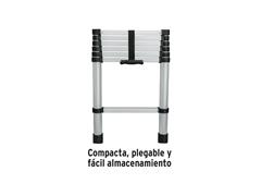 Escalera telescópica Truper 7 peldaños Aluminio cap. 102kg Blanca - 1