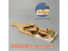 Tábua Oikos de Bambu e Mármore com Cabo - 2