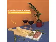 Tábua Oikos de Bambu e Mármore com Cabo - 3