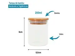 Pote de Mantimentos Oikos com Tampa de Bambu - 1