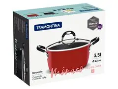 Caçarola Tramontina Mônaco Antiaderente Starflon Vermelho 22CM - 6