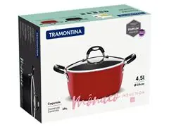 Caçarola Tramontina Mônaco Antiaderente Starflon Vermelho 24CM - 6