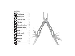 Multiherramienta Pretul 13 funciones Acero Inox c/estuche - 1