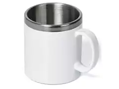 Caneca em Aço Inox Branca 300 ml