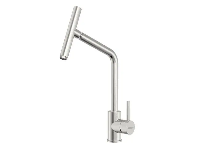 Misturador Monocomando Tramontina Versa em Inox com Bica Articulada