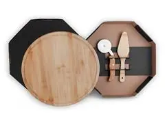Conjunto para Pizza em Bambu 35CM 3 Peças - 1