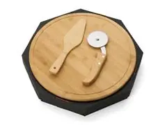 Conjunto para Pizza em Bambu 35CM 3 Peças - 3