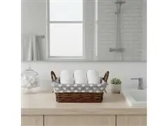 Cesta Quadrada Mundiart com Tecido 23x23/8cm - 7