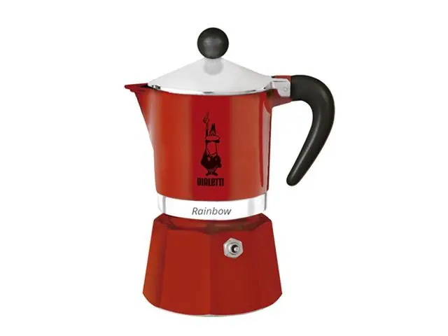 Cafeteira Bialetti Rainbow Vermelha 3 Xicaras