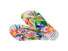 Chinelo Havaianas Slim Tropical Branco Azul - 1