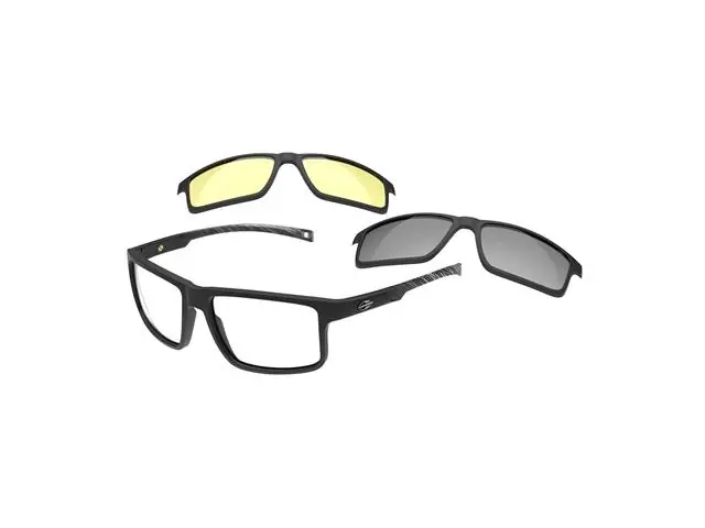 Armacao Óculos Receituario Mormaii Swap 5 Preto Fosco C/Branco