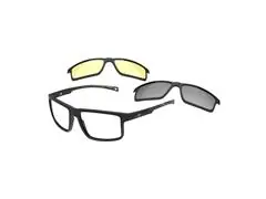 Armacao Óculos Receituario Mormaii Swap 5 Preto Fosco C/Branco - 0