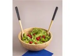 Conjunto de Pegadores de Salada Oikos de Bambu com Cabo Preto - 3