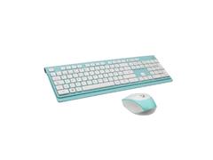 Kit gamer Grean Leaf inalámbrico teclado y mouse Azul/blanco - 2