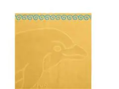 Toalha de Praia Buettner Golfinhos Amarelo Cítrino - 1