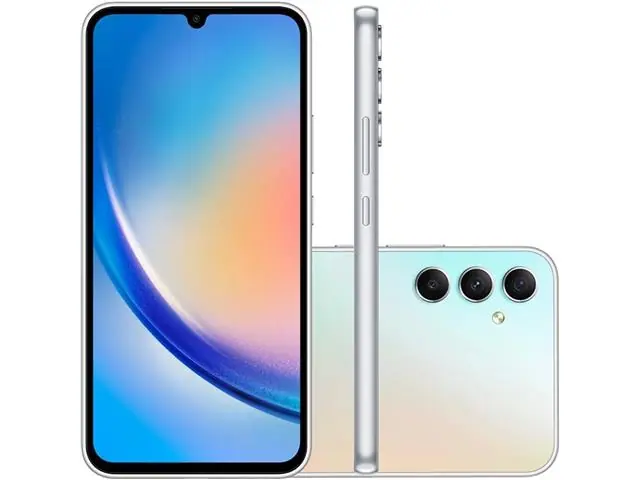 Smartphone Samsung Galaxy A34 5G 128GB 6.6" TriplaCâm 48+8+5MP Prata
