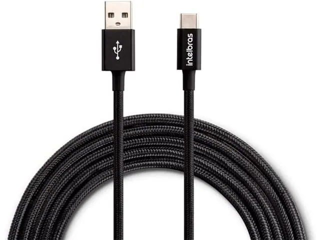 Cabo Usb-c Intelbras 1,5m Nylon Euac 15NP Preto