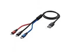 Cabo UBS ELG para Recarga Lightning + Tipo-C + Micro USB 1,2 Metros