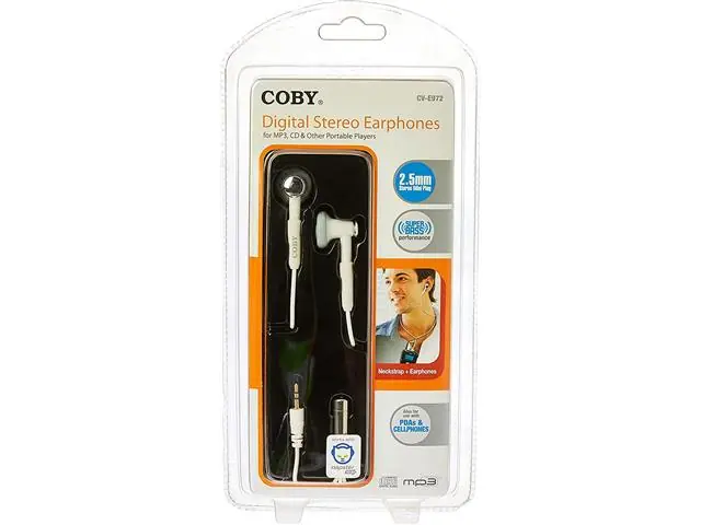 Fone de Ouvido IntraAuricular Coby com Suporte para Pescoço e Conector