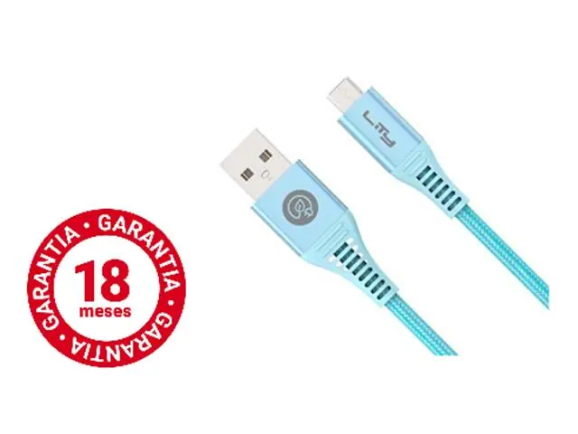 Cabo USB A para Micro USB Lity 1,5m Azul (CRC-104)