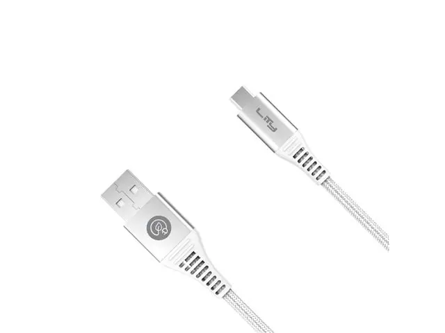 Cabo USB A para Micro USB Lity 1,5m Branco (CRC-103)