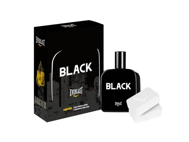 Kit Everlast Black Masculino (1 Colônia 100ml + 2 Sabonetes 80 g)