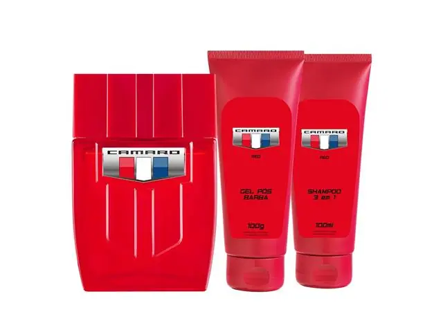 Kit Camaro Red (Deo Colônia 100ml + Shampoo 100ml + Pós Barba 100ml)