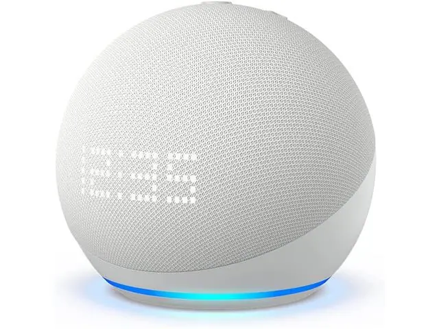Echo Dot 5ª Geração Amazon Smart Speaker C/Relógio e Alexa WiFi Branco
