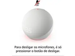 Echo Dot 5ª Geração Amazon Smart Speaker C/Relógio e Alexa WiFi Branco - 1