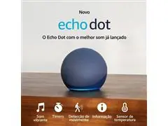 Echo Dot 5ª Geração Amazon Smart Speaker C/Alexa WiFi Bluetooth Azul - 1