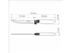 Faca para Churrasco Tramontina Ipanema em Inox e Cabo Preto 5" - 3