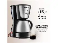 Cafeteira Elétrica Dolce Arome Mondial Preto/Inox 800W - 1