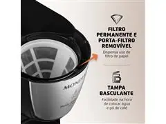 Cafeteira Elétrica Dolce Arome Mondial Preto/Inox 800W - 3