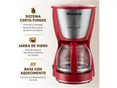 Cafeteira Elétrica Dolce Arome Mondial Vermelho/Inox 800W - 2