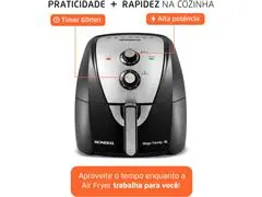 Fritadeira Sem Óleo Air Fryer 8L Mondial Preto 1900W  AFN-80-BI - 2