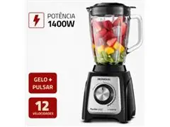 Liquidificador Turbo Glass Mondial Preto 1400W  L-1400 GI - 1
