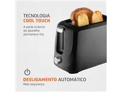 Tostador de Pães Pratic Mondial Preto/Prata 700W  T-18 - 2