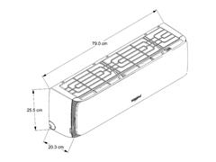 Aire acondicionado Minisplit Whirpool 110V frío 1T 3 veloci. Blanco - 5