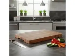 Tábua com Empunhadura Churrasco Tramontina em Madeira Teca 40x30 cm - 6