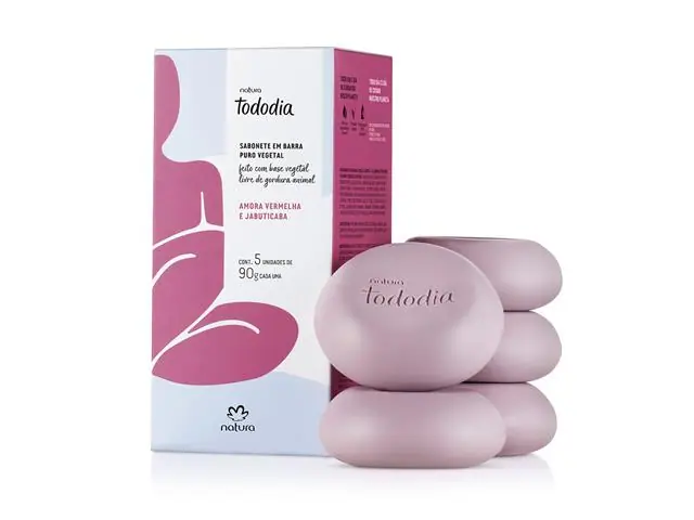 Sabonetes em Barra Natura TodoDia Amora Vermelha e Jabuticaba 5 Uni