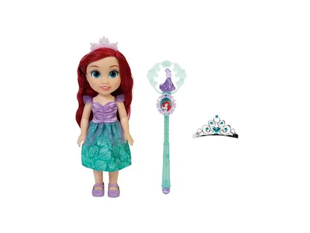 Boneca Princesas Disney Multikids Ariel com Varinha e Tiara