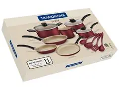 Kit Cozinha Tramontina Turim Antiaderente Vermelho 11 Peças - 1