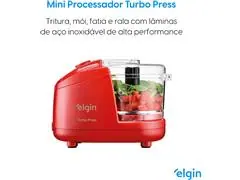 Mini Processador Turbo Press Elgin Vermelho 150W - 1