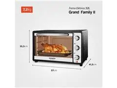 Forno Elétrico 52L Grand Family II Mondial Preto/Inox 1800W FR-52 220V - 4