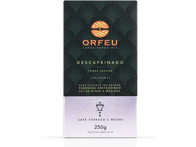 Café Orfeu Torrado e Moído Descafeinado 250G